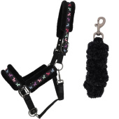 Licol et longe d'attache Isalyn Unicorn Noir Licol et longe d'attache Isalyn Unicorn Noir