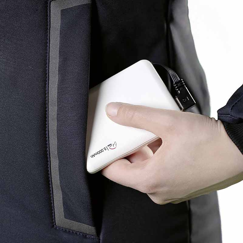 Manteaux d'équitation Élégant avec chauffage par câbles et batterie Bleu Marine