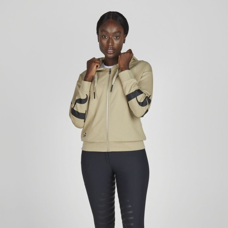 Sweat à capuche Athleisure Beige