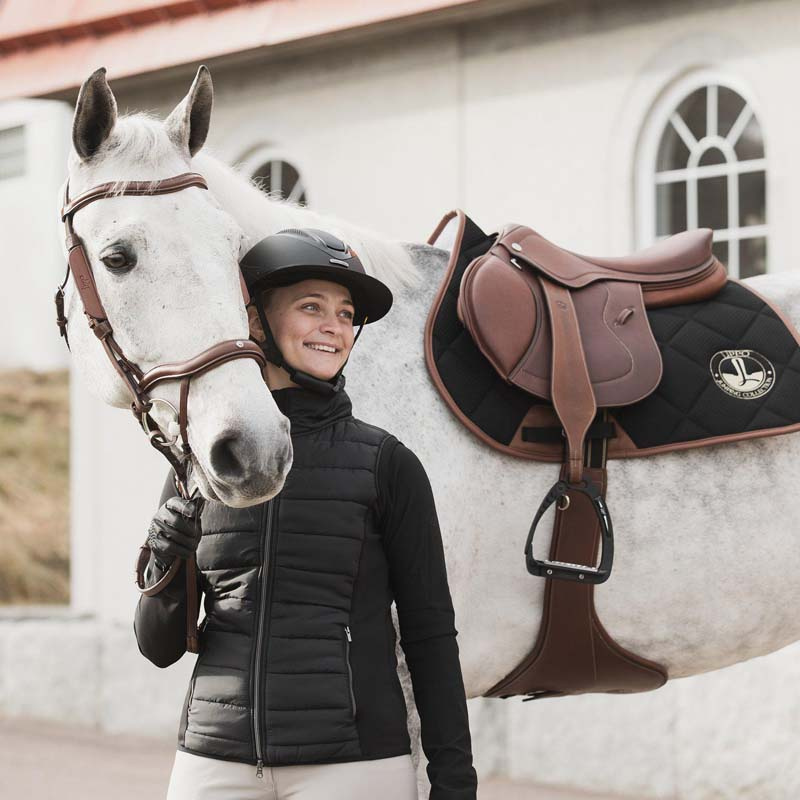 Tapis de selle Waffle Texture Noir