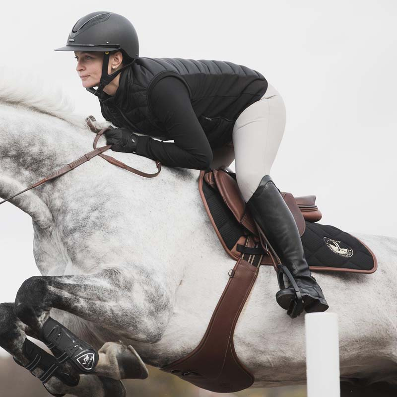 Tapis de selle Waffle Texture Noir