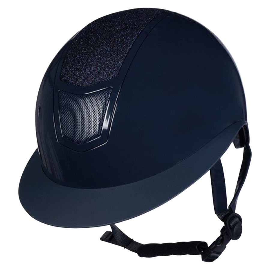Casque d'équitation Shiny Diamond Wide Peak Bleu Marine