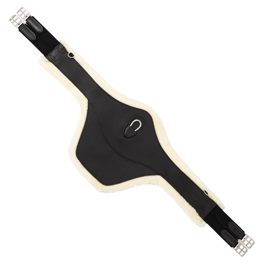 Plaque de Selle Colombes en Peau Synthétique Noir/Naturel