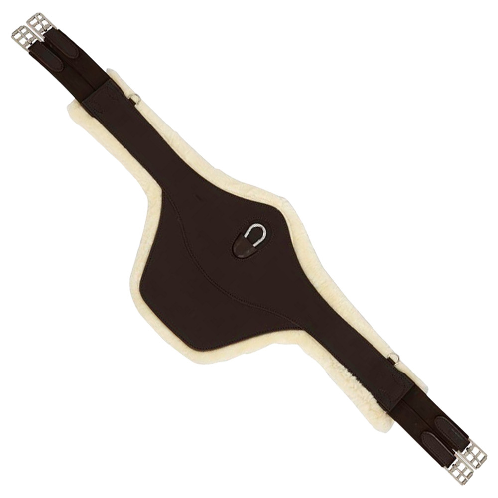 Plaque de Selle Colombes en Peau Synthétique Marron/Naturel