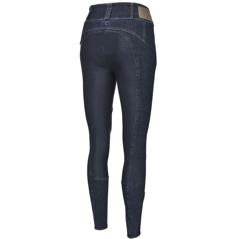 Pantalon d'équitation Candela DuraGrip Jeans FG Bleu Marine
