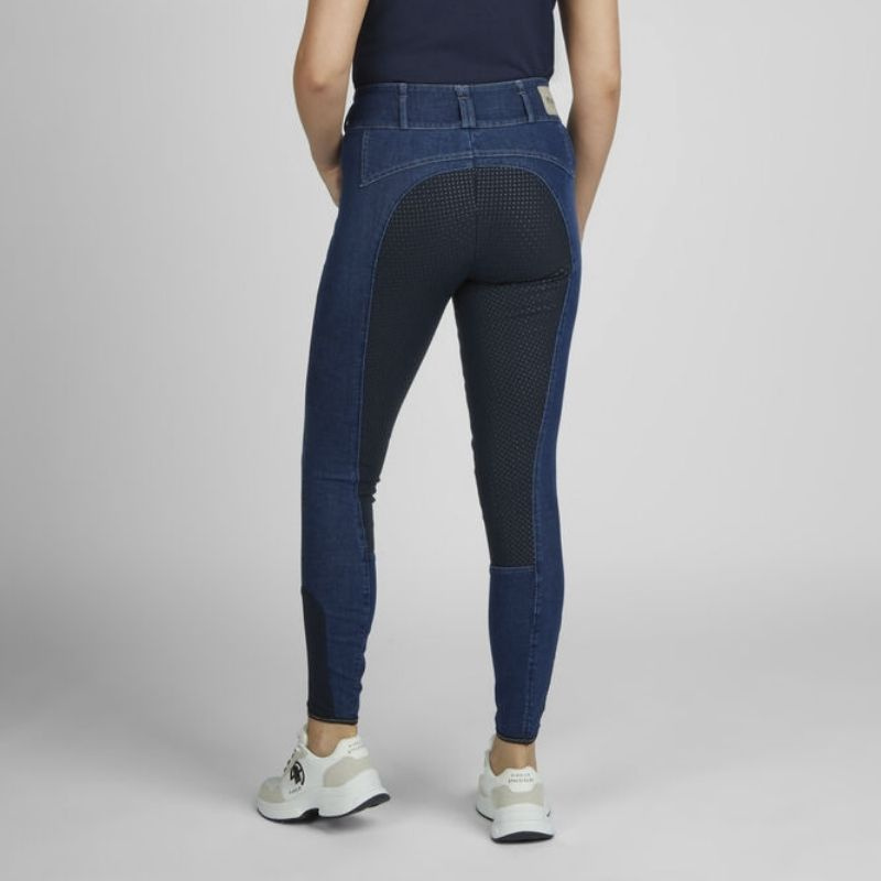Pantalon d'équitation Candela DuraGrip Jeans FG Bleu Marine