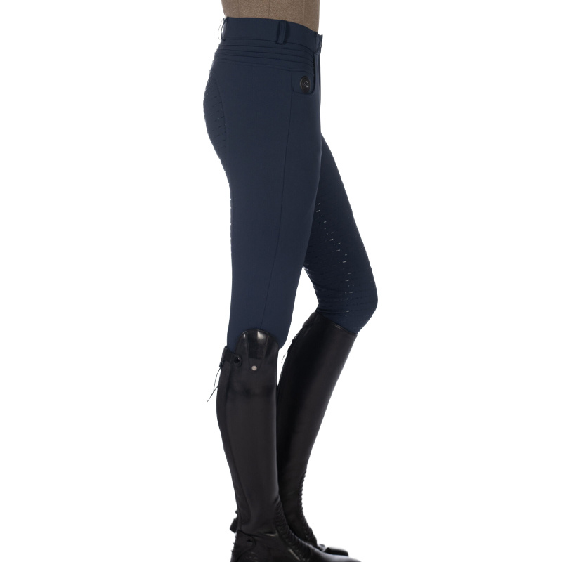 Pantalon d'équitation chauffant Comfort Full Grip Bleu Marine