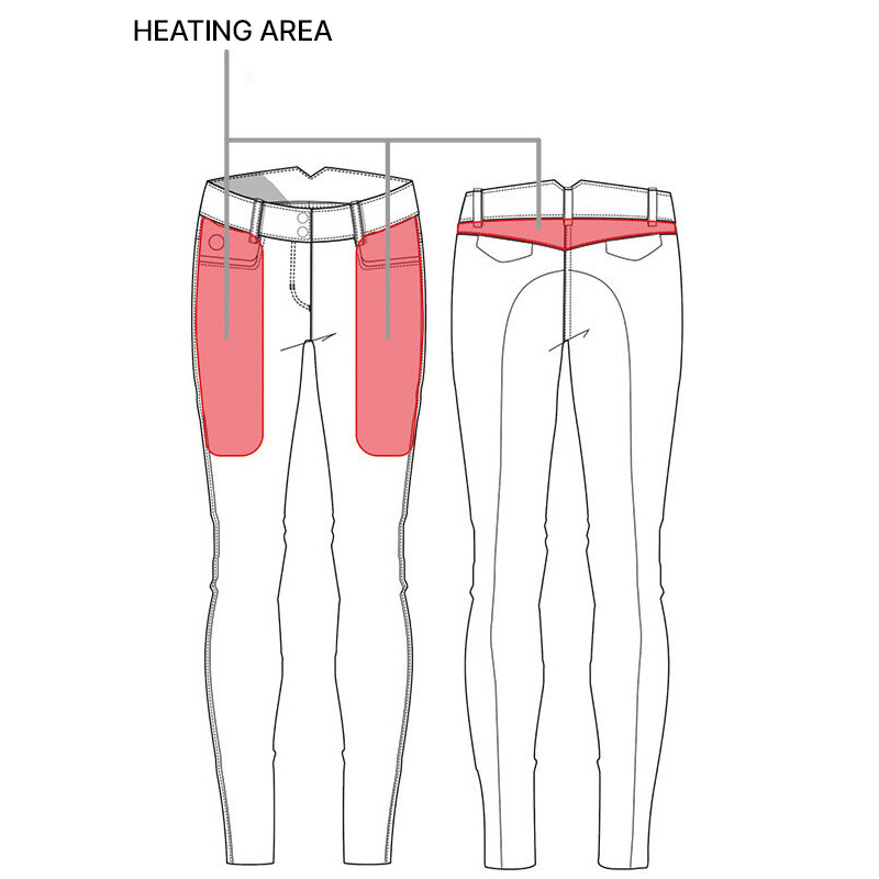 Pantalon d'équitation chauffant Comfort Full Grip Bleu Marine