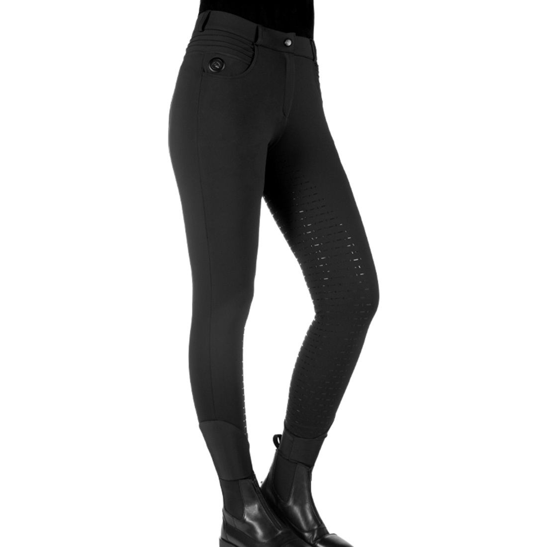 Pantalon d'équitation chauffant Comfort Full Grip Noir