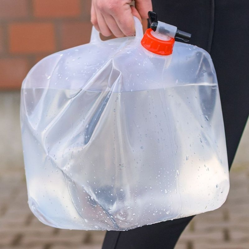 Bidon d'eau Foldable 10L Transparent