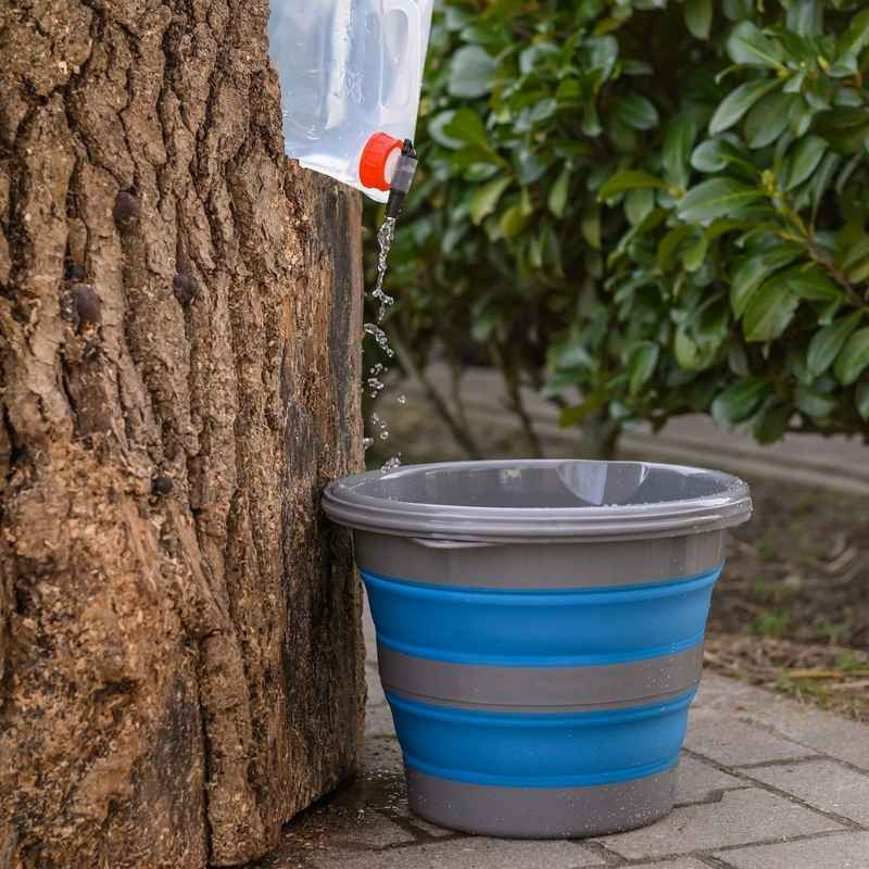 Seau Foldable 10L Bleu/Gris