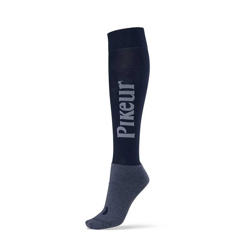 Chaussettes équitation Logo Bleu Marine