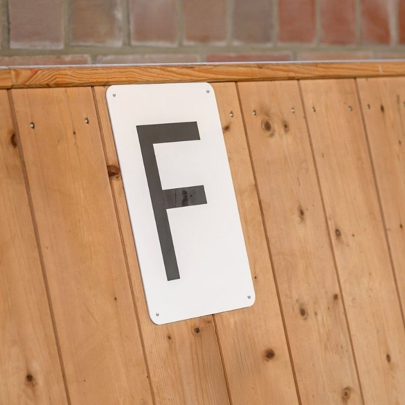 Lettres de dressage 20x40m 8-pack Blanc