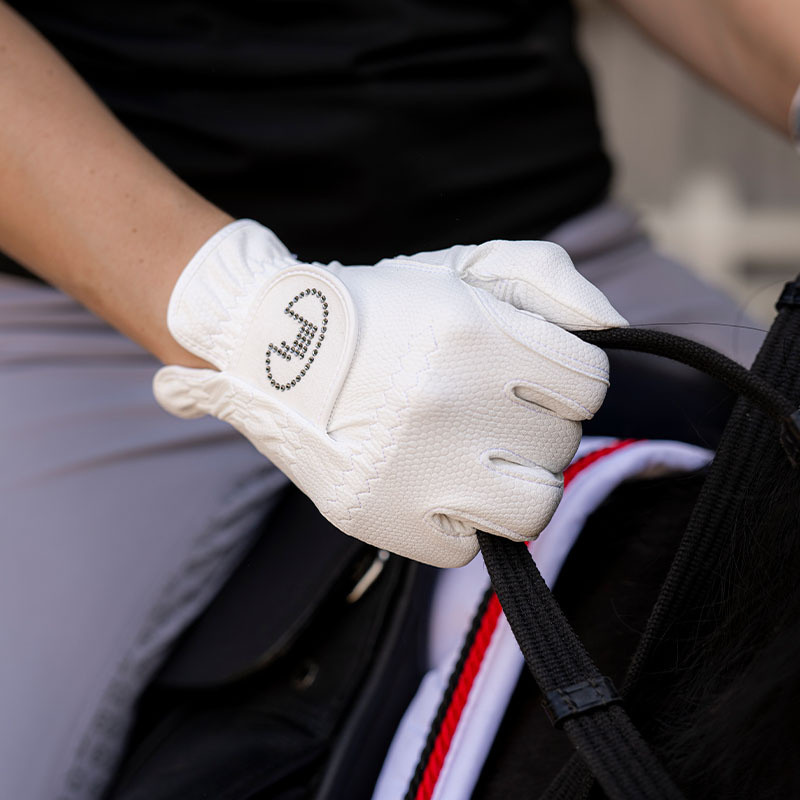 Gants d'équitation Lisboa Blanc