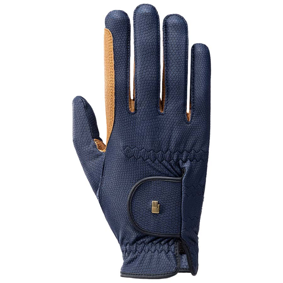 Gants d'équitation Malta Bleu marine/Marron clair