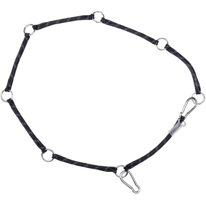 Corde de suspension avec anneaux Flexible Noir