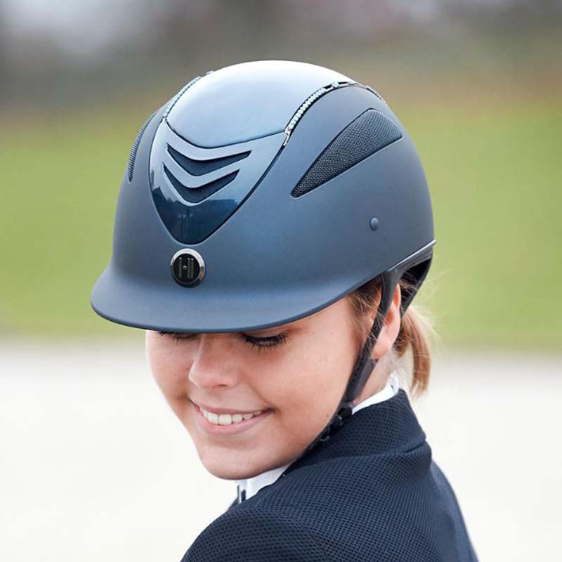 Casque d'équitation Mips Defender Glossy Top Swarovski Bleu Marine 0 (Coque)