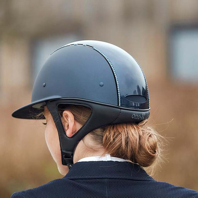 Casque d'équitation Mips Avance Matte Chrome Bleu Marine