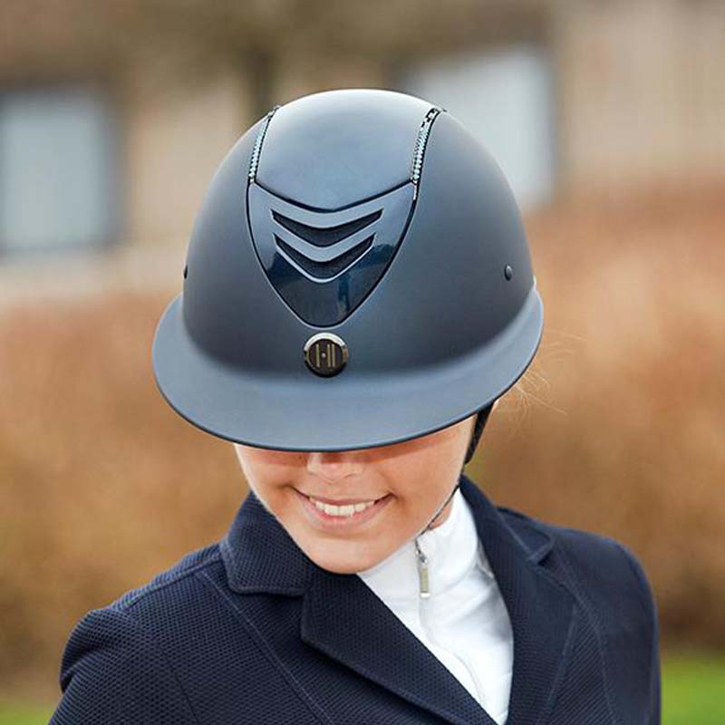 Casque d'équitation Mips Avance Matte Chrome Bleu Marine