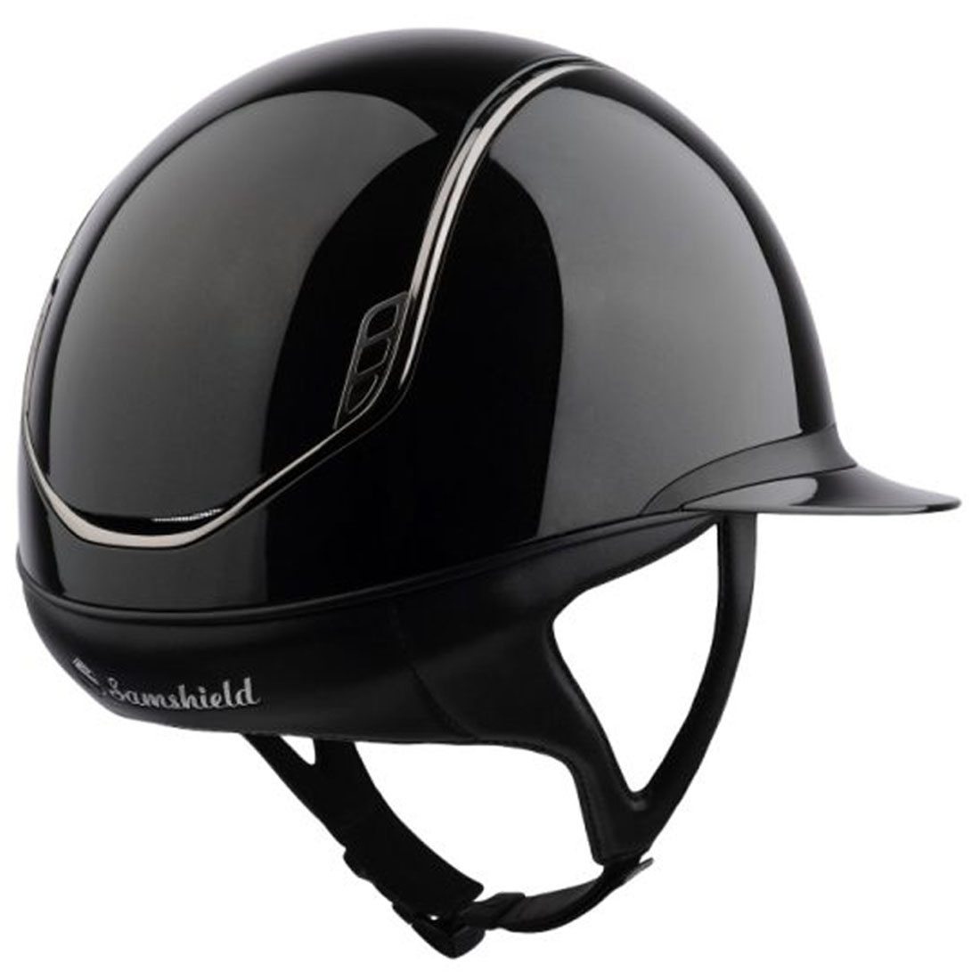 Casque d'équitation Miss Shield Glossy 2.0 Black Chrome Noir