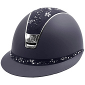 Casque d'équitation Miss Shield Shadowmatt Flower Sjewellery Chrome 2.0 Bleu Marine Casque d'équitation Miss Shield Shadowmatt Flower Sjewellery Chrome 2.0 Bleu Marine