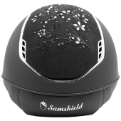 Casque d'équitation Miss Shield Shadowmatt Flower Sjewellery Chrome 2.0 Noir Casque d'équitation Miss Shield Shadowmatt Flower Sjewellery Chrome 2.0 Noir