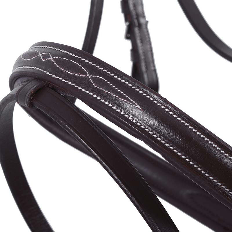 Bridon anatomique Luxury Stitched Marron Foncé