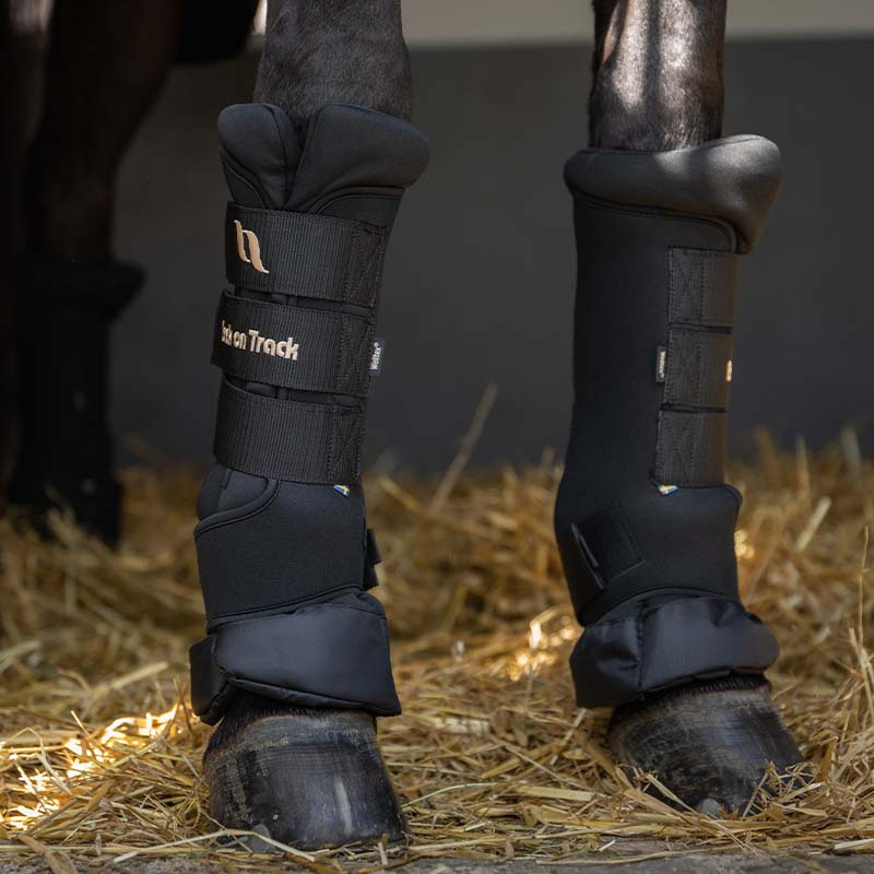 Guêtres d'écurie Royal Quick Wraps Deluxe Noir/Noir