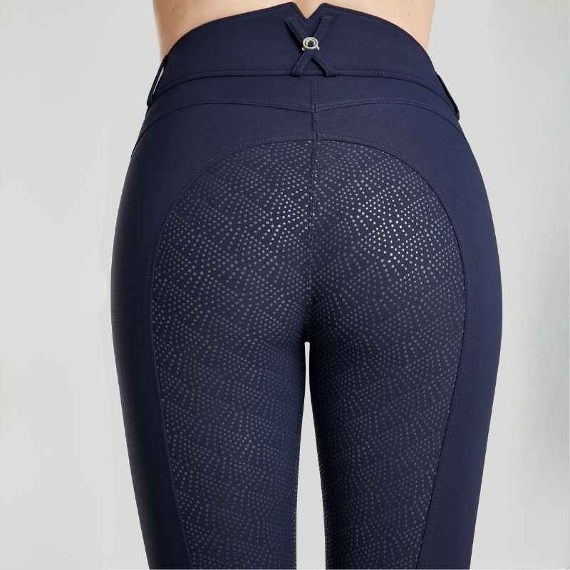 Culotte d'équitation Megan Yati Full Grip Bleu Marine
