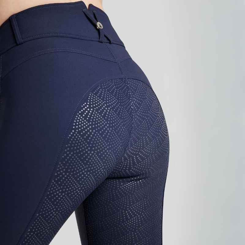 Culotte d'équitation Megan Yati Full Grip Bleu Marine