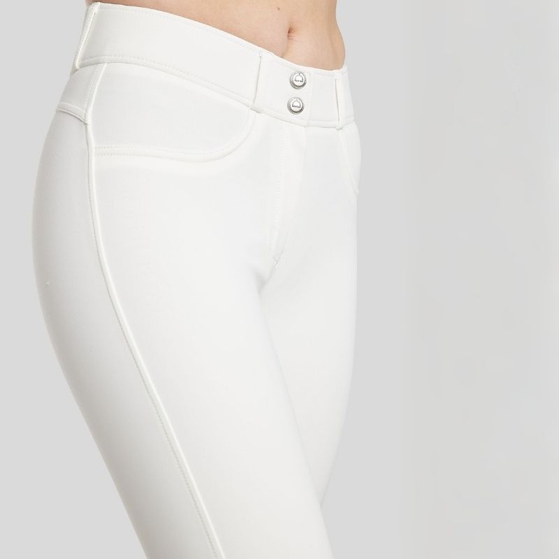Culotte d'équitation Megan Yati Full Grip Blanc