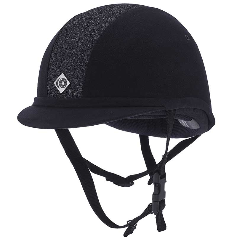 Casque d'équitation YR8 Scintillant Bleu Marine/Bleu Marine