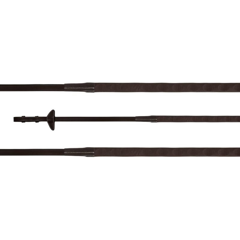 Rênes en caoutchouc Magna Grip Selected Chocolate