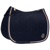 Tapis de selle de dressage Velvet Emblem Heritage Bleu Marine Tapis de selle de dressage Velvet Emblem Heritage Bleu Marine
