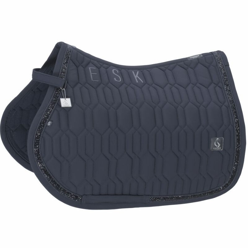 Tapis de selle Softshell Jewel Classic Sports Bleu Marine