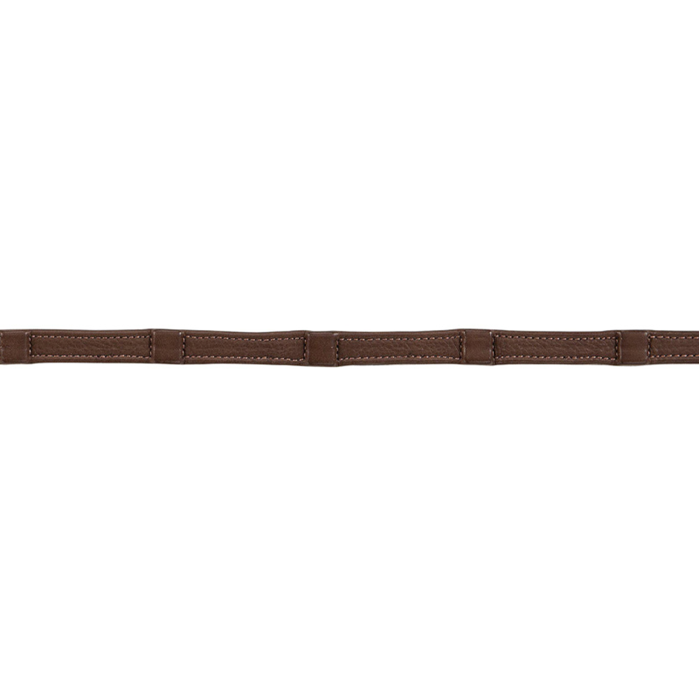 Rênes en cuir avec arrêts Oak Bark/Argent