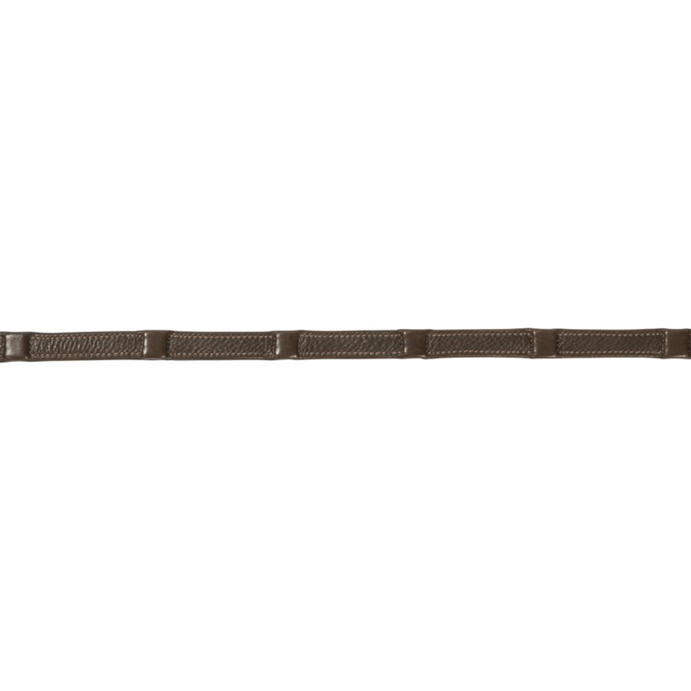 Rênes en cuir avec arrêts Chocolate/Argent