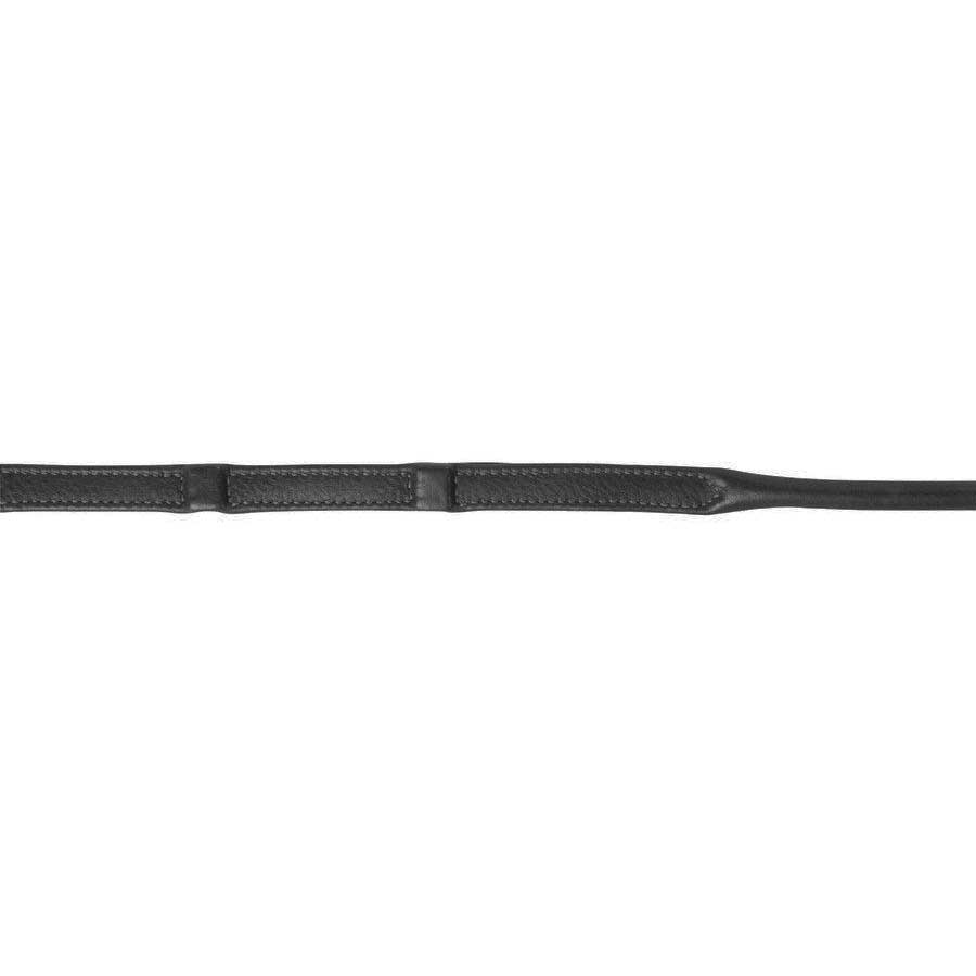 Rênes avec Arrêtoirs Couture Arrondie Noir