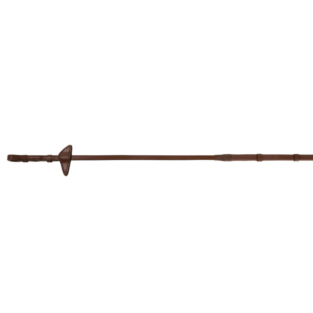 Rênes en caoutchouc avec arrêts Selected Oak Bark/Argent