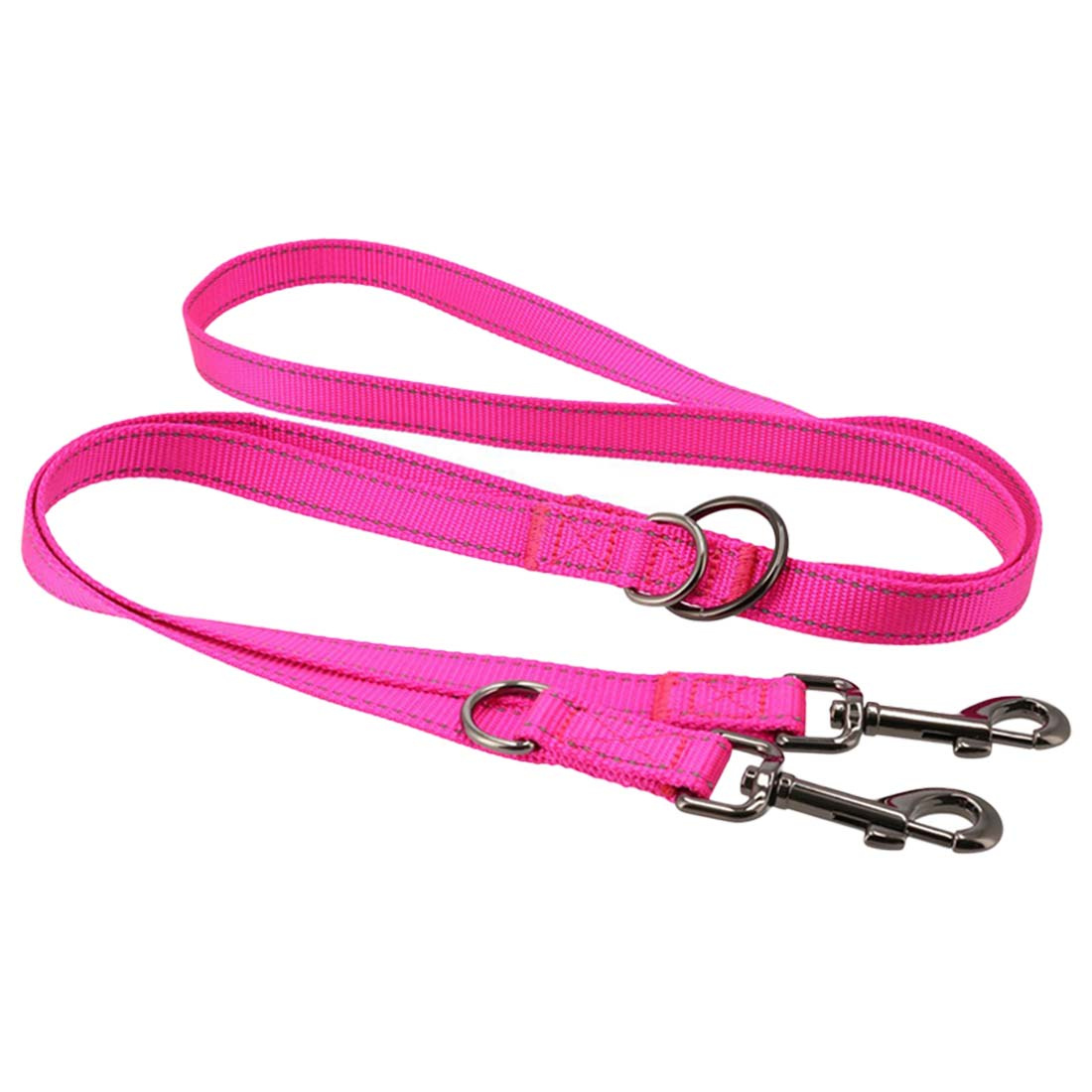 Laisse multifonction Iris en nylon Rose