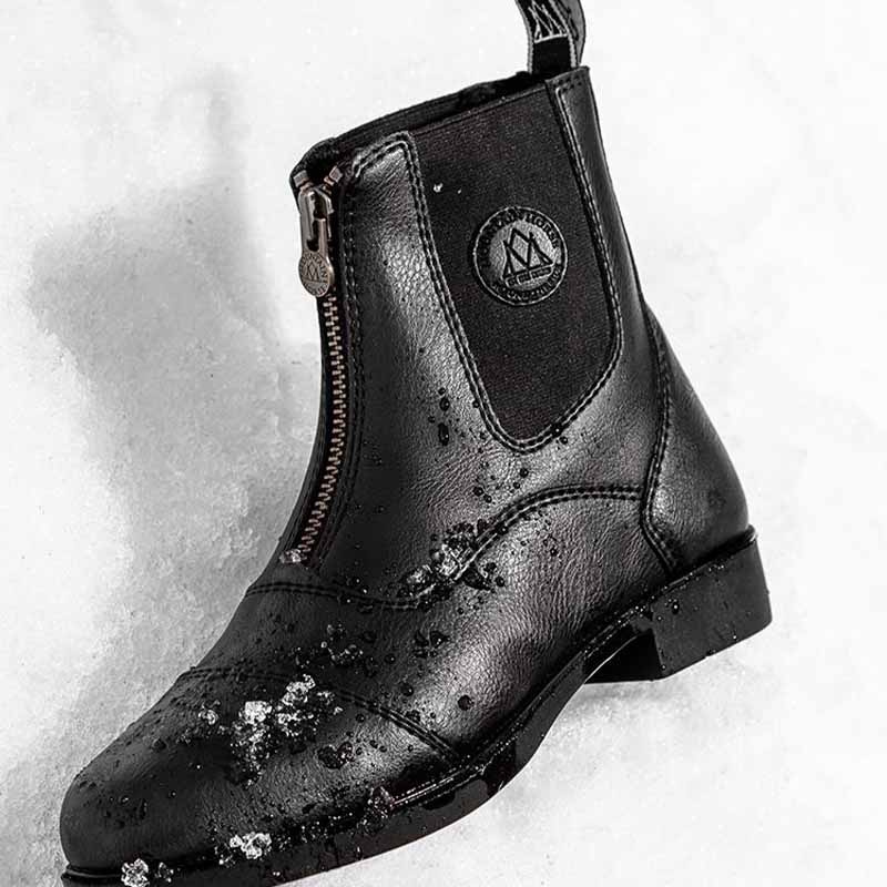 Boots d'équitation d'hiver Jr Veganza Young Winter Paddock Noir  