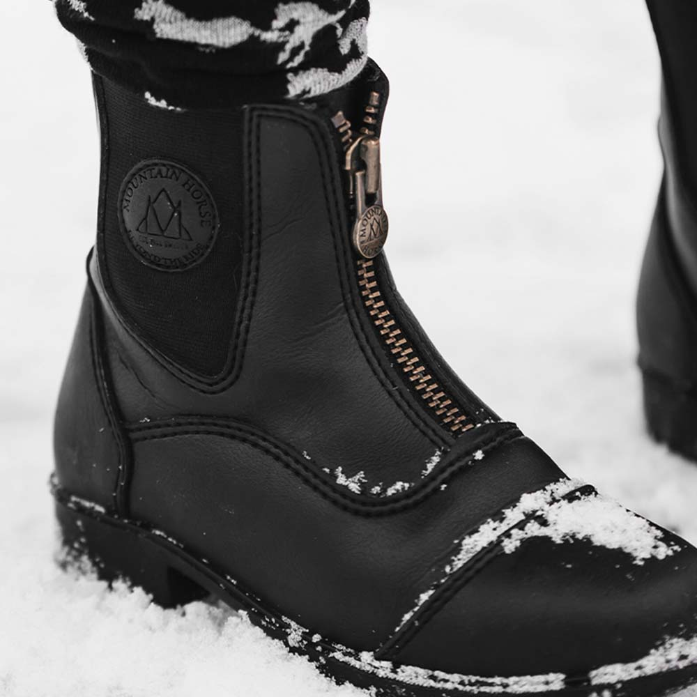 Boots d'équitation d'hiver Jr Veganza Young Winter Paddock Noir  