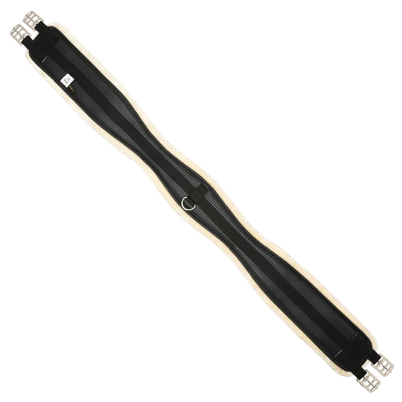 Sangle de selle avec mouton HG Noir/Naturel