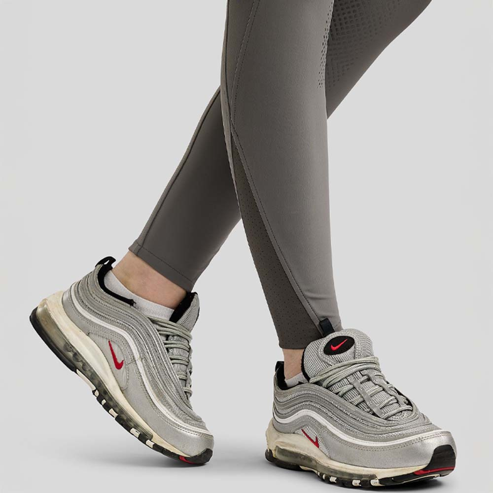 Culotte d'équitation MoZida Refined Gun Metal Crystals Full Grip Gris