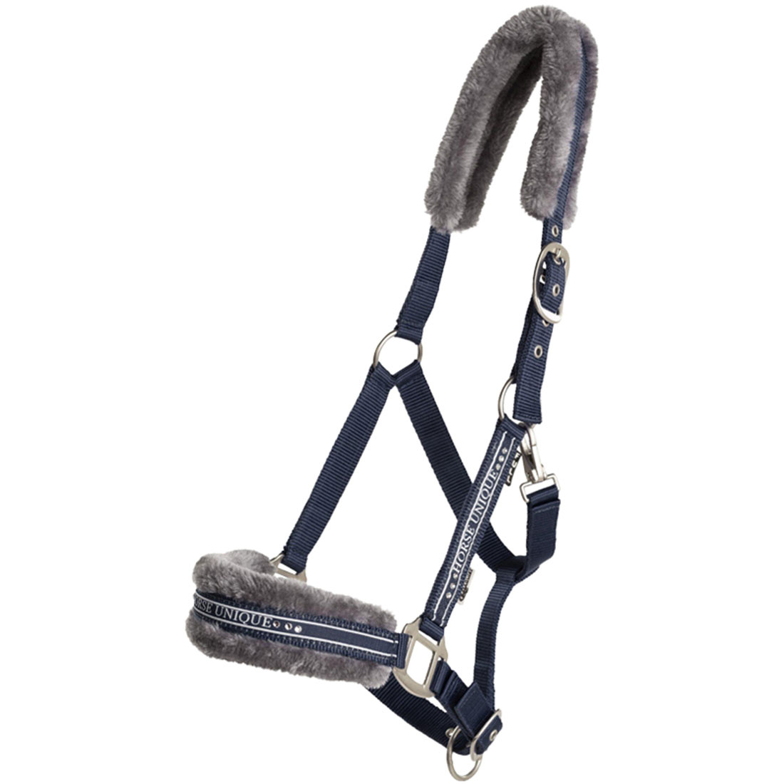 Licol avec Mouton Bleu marine/Gris