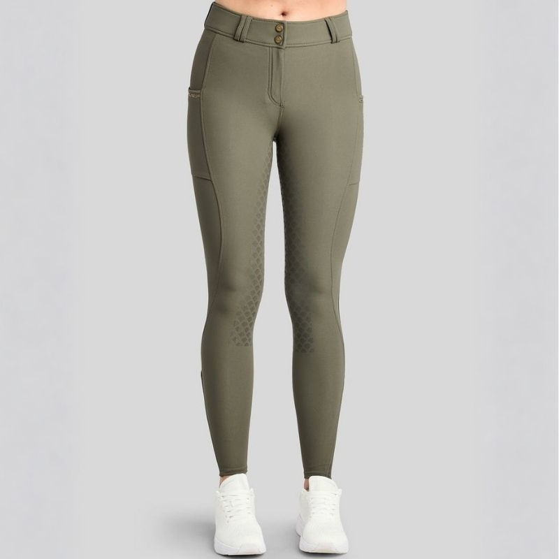Culotte d'équitation MoVeronica Crystaltape Full Grip Forest Green