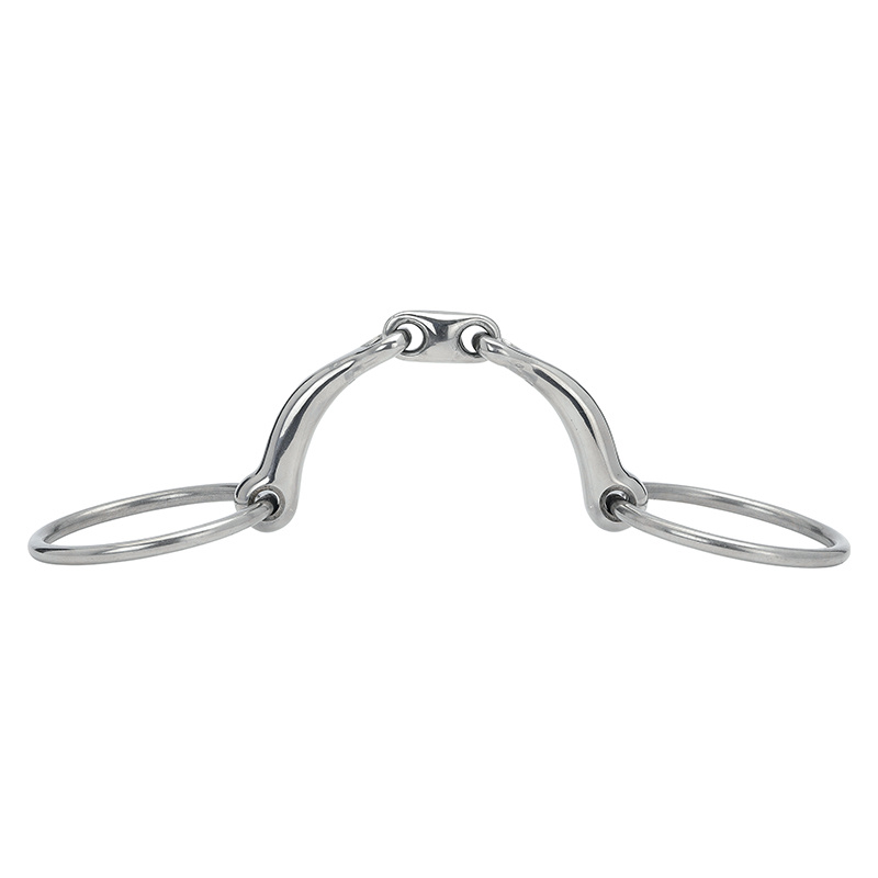 Mors à double brisure Courbé avec anneaux mobiles HG