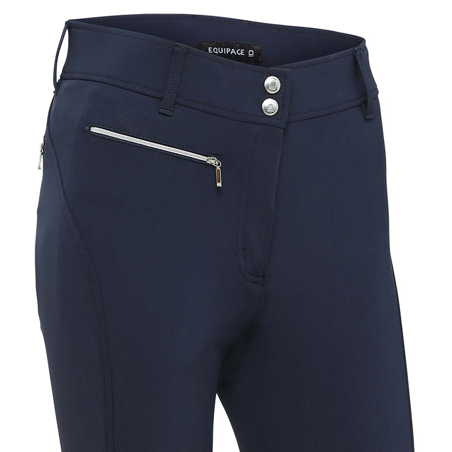 Pantalon d'équitation Alissa avec grip au genou Bleu Marine