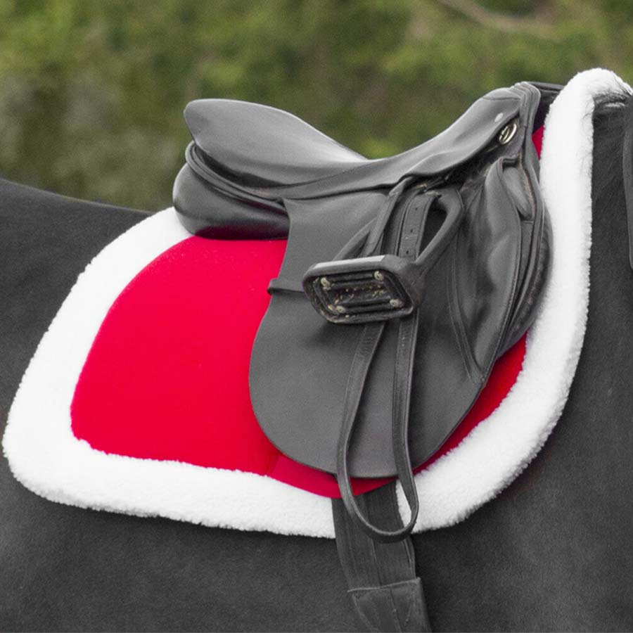 Tapis de selle mixte Christmas rouge/blanc
