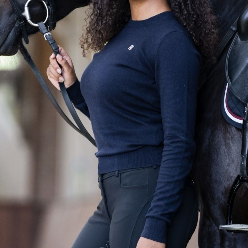 Pull Classic O-Neck Pullover Bleu Marine